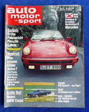 Lade das Bild in den Galerie-Viewer, Auto Motor Sport Heft 13/1982 - Porsche 911 Cabrio BMW 635 CSi VW Golf GTI Mazda
