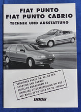 Lade das Bild in den Galerie-Viewer, Fiat Punto Cabrio MJ 1999 - Prospekt Brochure + Daten &amp; Ausstattungen 04.1998
