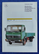 Lade das Bild in den Galerie-Viewer, Mercedes-Benz LKW Pritschenwagen 809 MJ 1991 - Prospekt Brochure 07.1990
