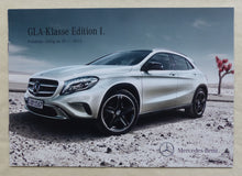 Lade das Bild in den Galerie-Viewer, Mercedes GLA-Klasse GLA Edition 1 MJ 2014 - Prospekt Preisliste Brochure 11.2013
