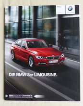 Lade das Bild in den Galerie-Viewer, BMW 3er Limousine 335i Typ F30 MJ 2015 - Prospekt Brochure 01.2015
