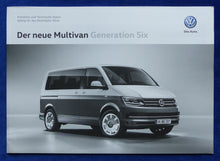 Lade das Bild in den Galerie-Viewer, VW T6 Multivan Generation Six - Preisliste MJ 2016 - Prospekt Brochure 06.2015
