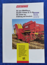 Lade das Bild in den Galerie-Viewer, Grimme Einreiher SE 75-30 Kartoffelernte - Prospekt Brochure 03.1994
