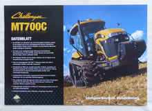 Lade das Bild in den Galerie-Viewer, Challenger MT 700C 800C Raupenschlepper - Prospekt Brochure + Daten 10.2011
