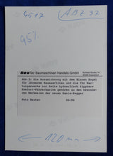 Lade das Bild in den Galerie-Viewer, Bautec Hanix Bagger kippbare Fahrerkabine - Pressefoto press photo 1996
