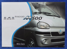 Lade das Bild in den Galerie-Viewer, Piaggio M 500 Mini-Car Leichtkraftfahrzeug MJ 2005 - Prospekt Brochure 01.2005
