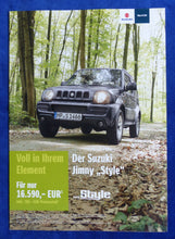 Lade das Bild in den Galerie-Viewer, Suzuki Jimny Style Sondermodell MJ 2012 - Prospekt Brochure 04.2011
