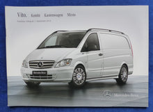 Lade das Bild in den Galerie-Viewer, Mercedes Vito Kombi Kasten Mixto - Preisliste 2013 - Prospekt Brochure 09.2012
