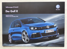 Lade das Bild in den Galerie-Viewer, VW Golf R - Preisliste MJ 2012 - Prospekt Brochure 07.2011
