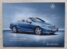 Lade das Bild in den Galerie-Viewer, Mercedes E-Klasse Cabrio E 500 - Preisliste MJ 2010 - Prospekt Brochure 01.2010
