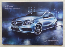 Lade das Bild in den Galerie-Viewer, Mercedes A-Klasse A 250 W176 MJ 2013 - Prospekt Brochure + Preisliste 09.2012
