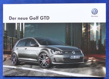 Lade das Bild in den Galerie-Viewer, VW Golf GTD 184 PS TDI MJ 2014 - Prospekt Brochure 05.2013
