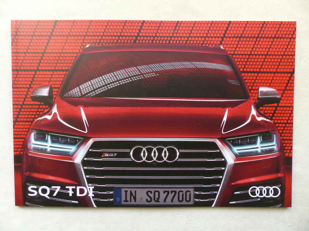 Audi SQ7 4.0 TDI quattro 435 PS MJ 2017 - Prospekt Brochure 05.2016