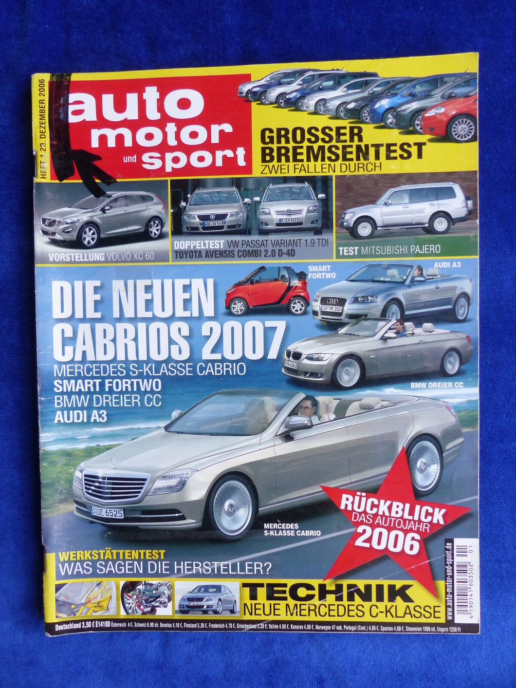 Auto Motor Sport Heft 01/2007 - Lamborghini Murcielago Mercedes S-Klasse Smart