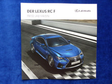 Lade das Bild in den Galerie-Viewer, Lexus RC F - Preisliste MJ 2016 - Prospekt Brochure 10.2015
