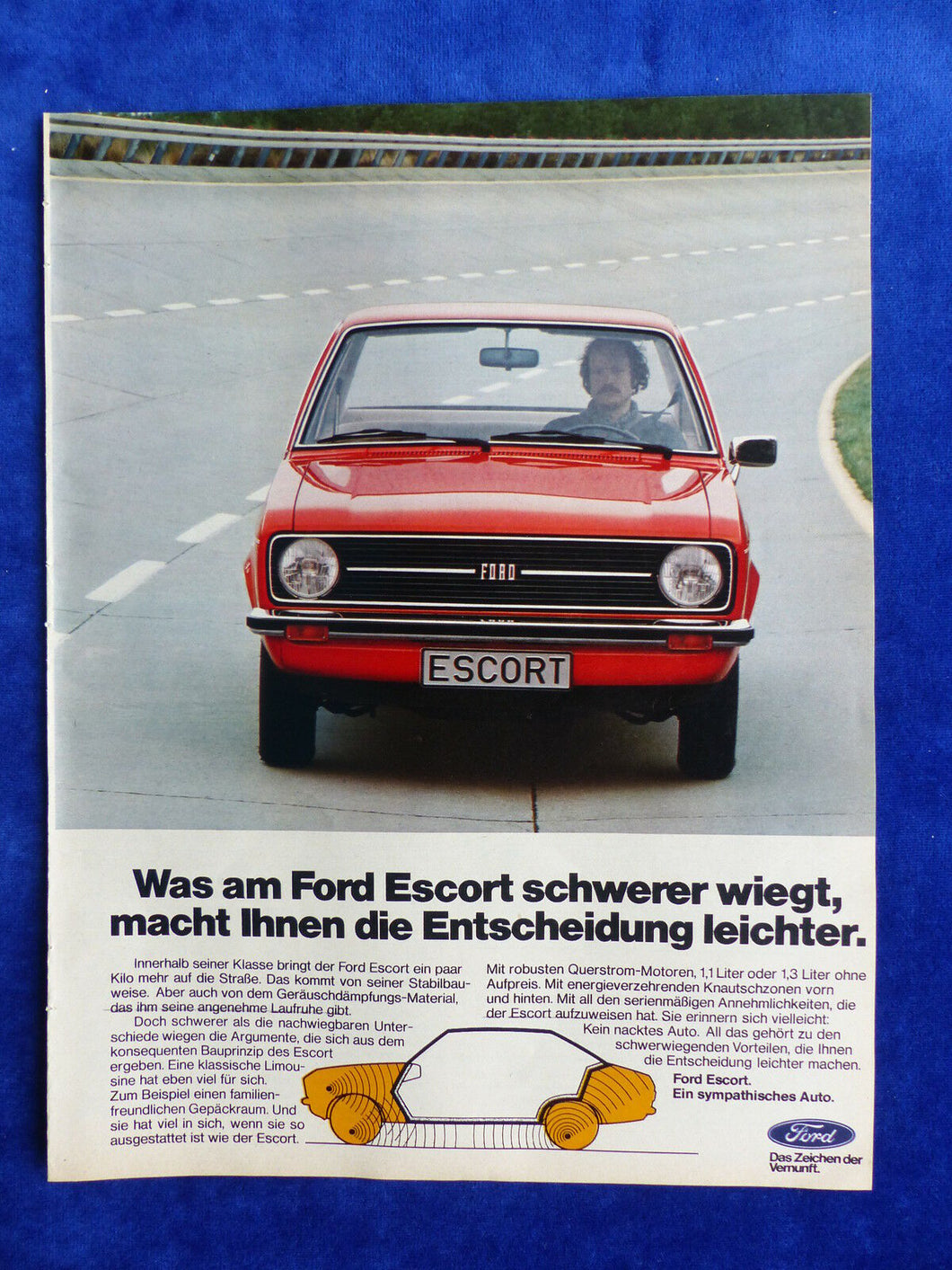 Ford Escort - Werbeanzeige Reklame Advertisement 1977