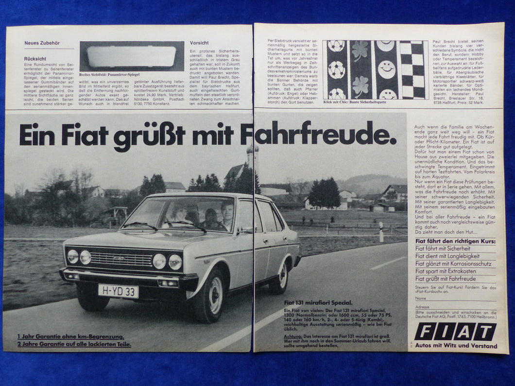 Fiat 131 mirafiori Special - Werbeanzeige Reklame Advertisement 1976