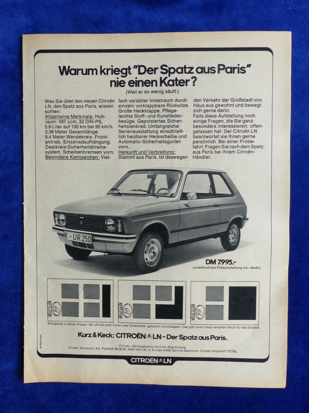 Citroen LN - Werbeanzeige Reklame Advertisement 1977