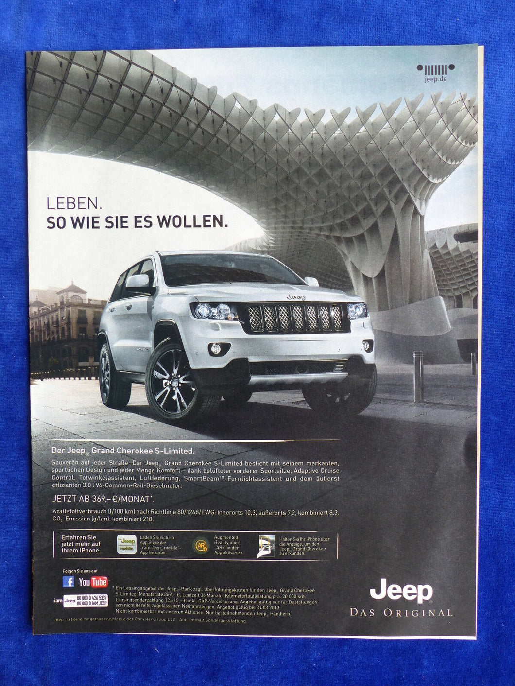 Jeep Grand Cherokee S-Limited - Werbeanzeige Reklame Advertisement 2013