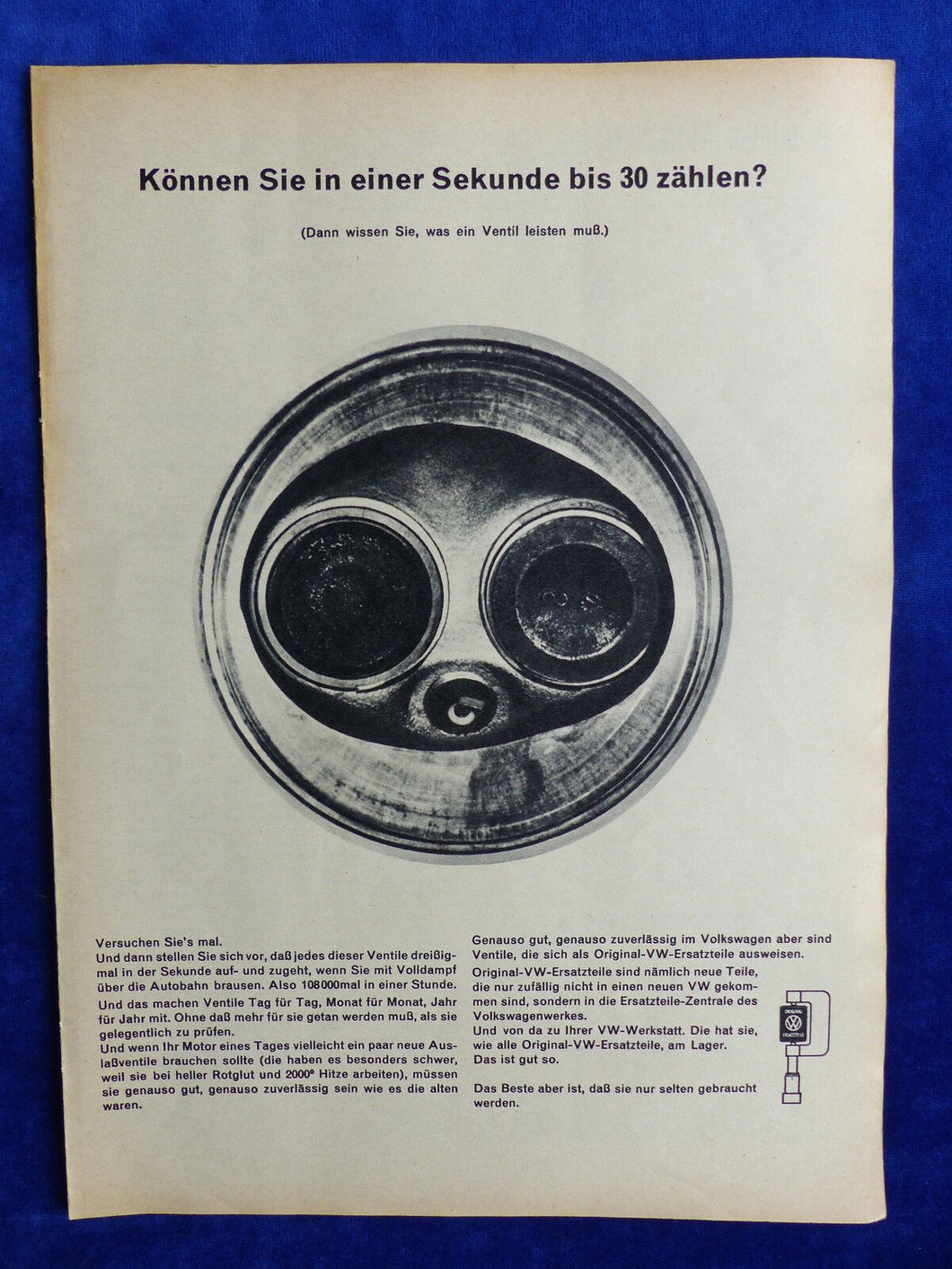 Volkswagen Ersatzteile - Werbeanzeige Reklame Advertisement 1964