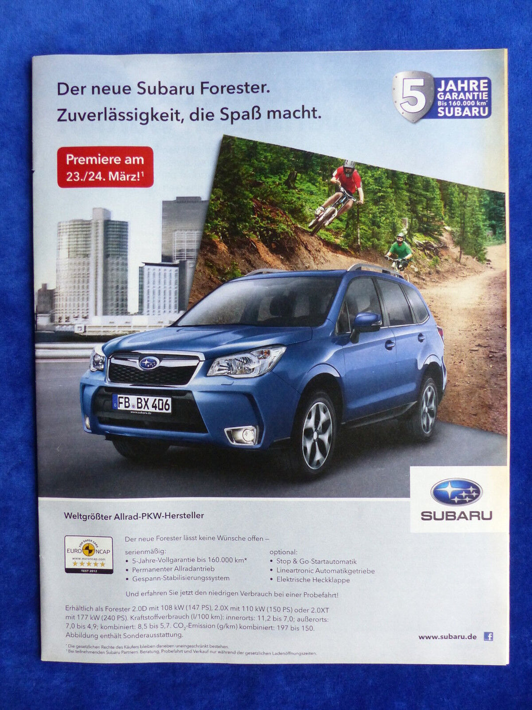 Subaru Forester - Werbeanzeige Reklame Advertisement 2013