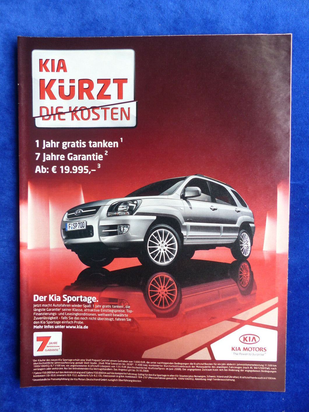 Kia Sportage - Werbeanzeige Reklame Advertisement 2008