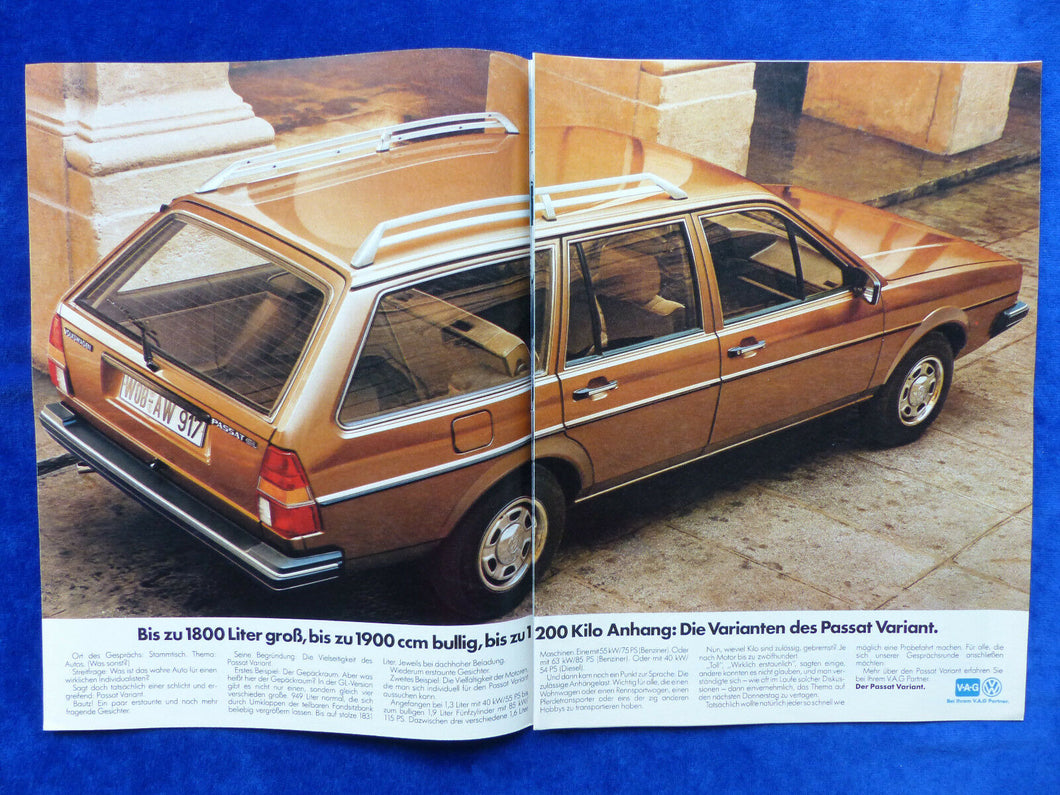VW Passat Variant GL - Werbeanzeige Reklame Advertisement 1982