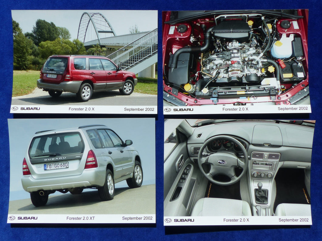 Subaru Forester MJ 2003 - Konvolut 4x Original Pressefoto 09.2002