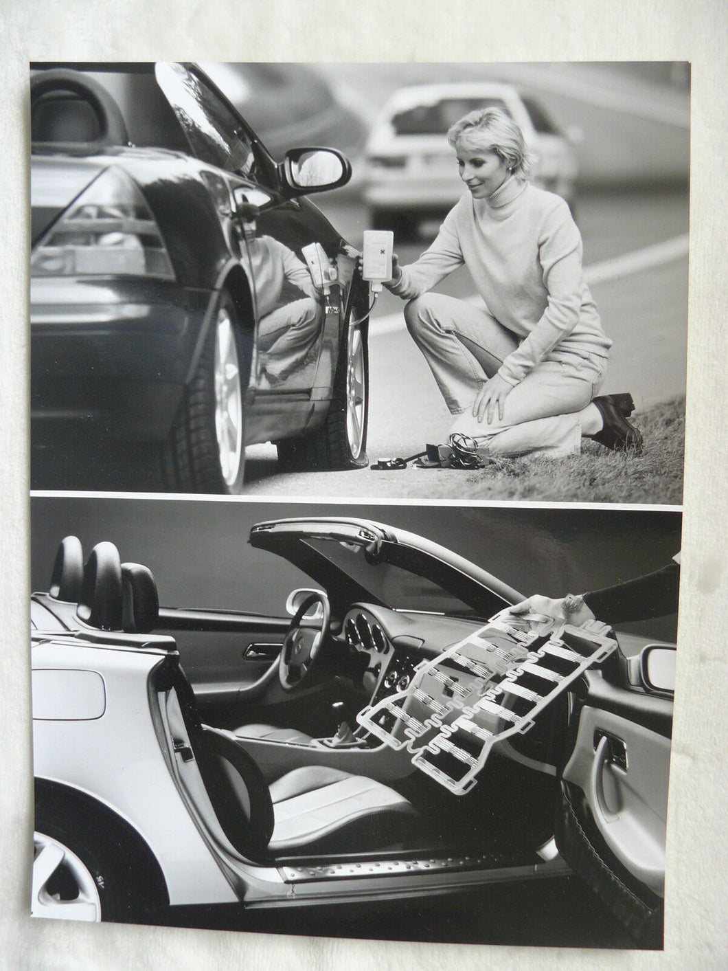 Mercedes SLK Tire-Fit Kindersitzerkennung - Pressefoto press photo 1996