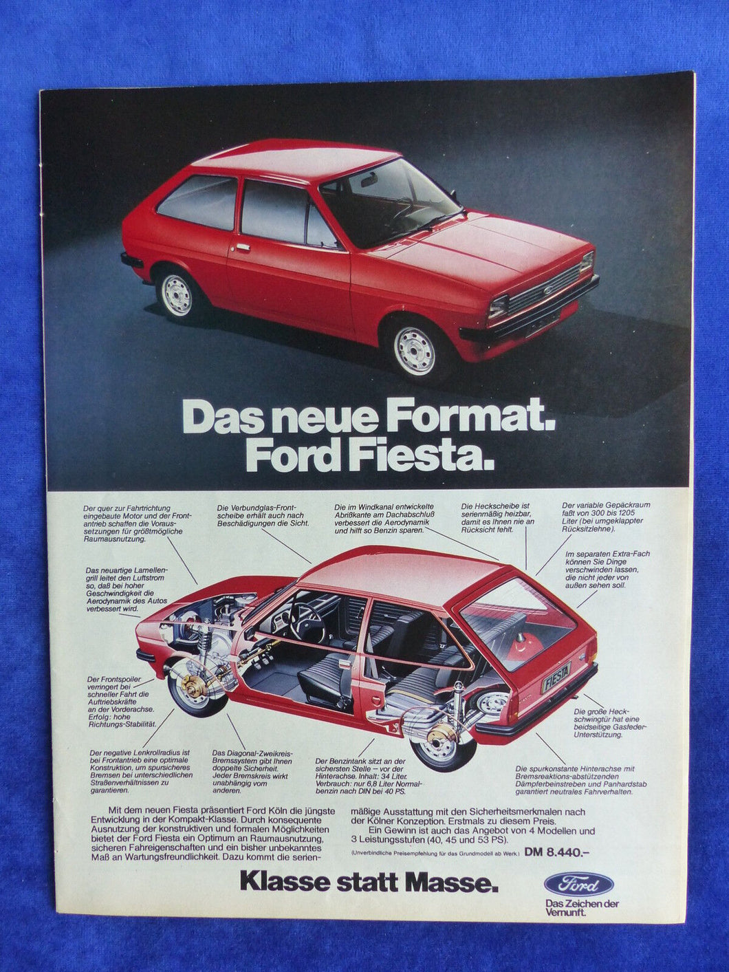 Ford Fiesta - Werbeanzeige Reklame Advertisement 1976