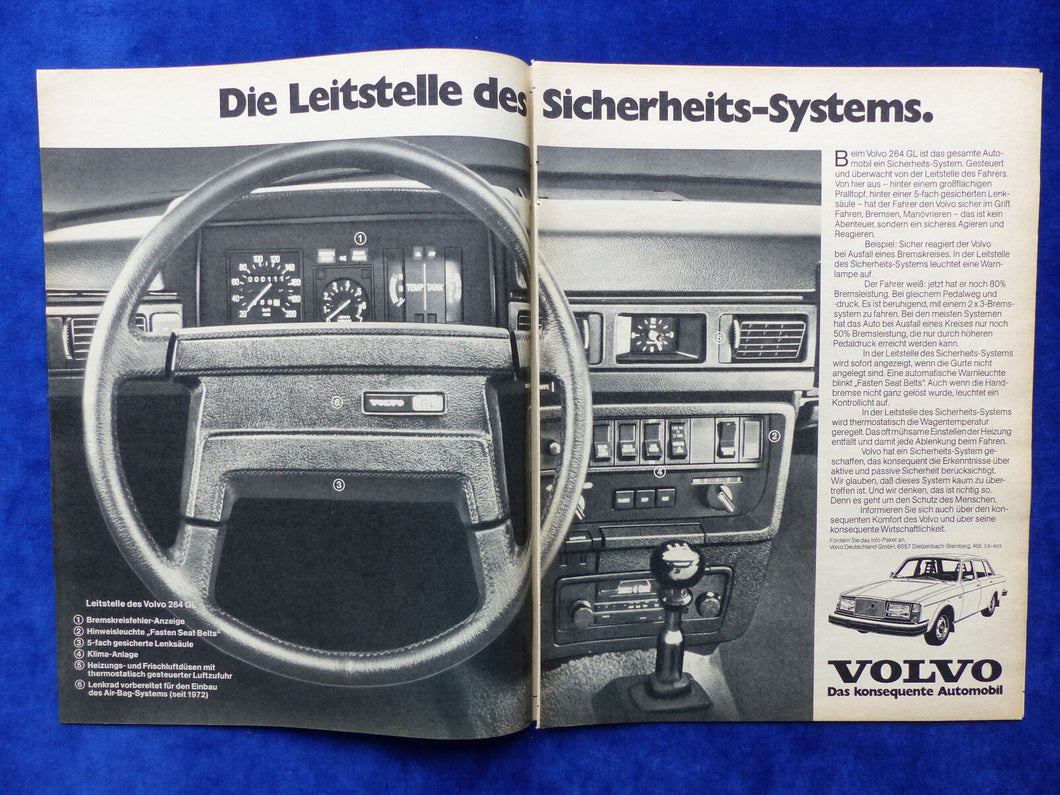 Volvo 264 GL - Werbeanzeige Reklame Advertisement 1976