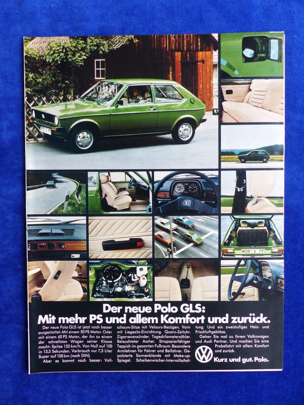 VW Polo GLS - Werbeanzeige Reklame Advertisement 1976