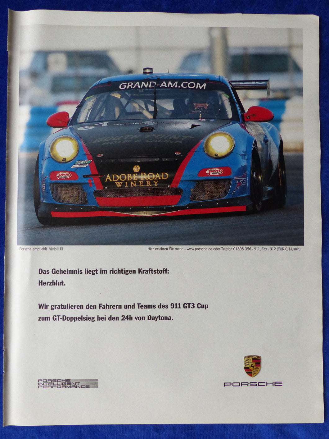 Porsche 911 GT3 Cup GT Daytona - Werbeanzeige Reklame Advertisement 2011