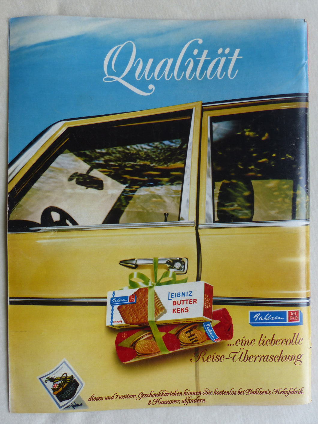 Bahlsen Leibniz Butterkeks - Werbeanzeige Reklame Advertisement 1976