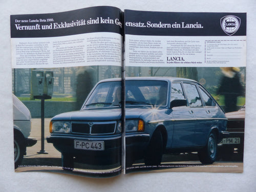 Lancia Beta Limousine - Werbeanzeige Reklame Advertisement 1980 - car-brochure