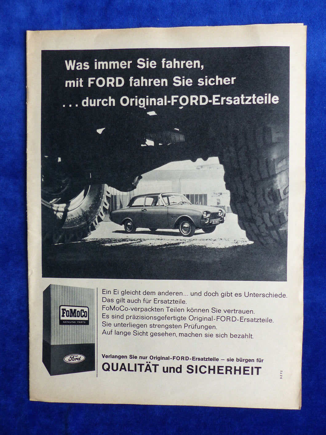 Ford Ersatzteile FoMoCo - Werbeanzeige Reklame Advertisement 1963