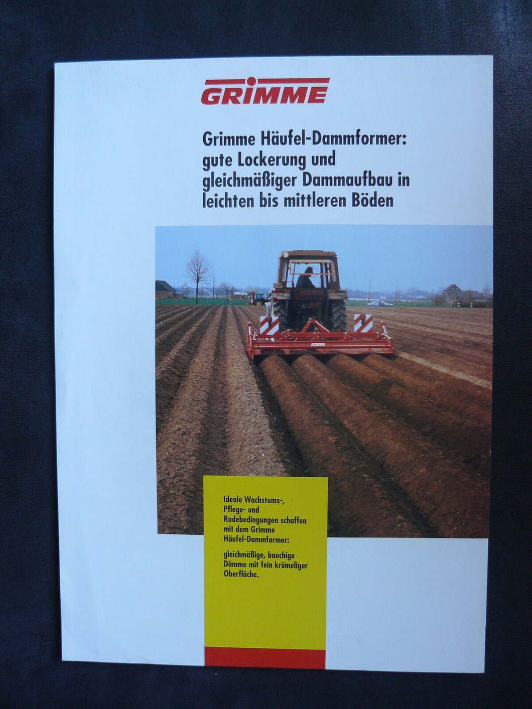 Grimme Häufel-Dammformer HD 4500 - Prospekt Brochure 03.1998