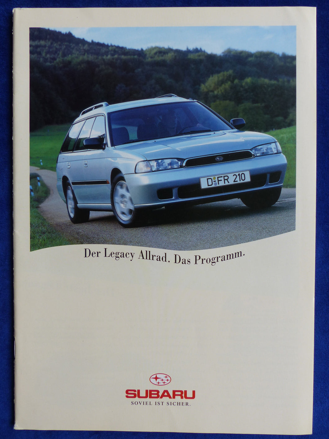 Subaru Legacy Limousine Kombi Allrad MJ 1996 - Prospekt Brochure 10.1995