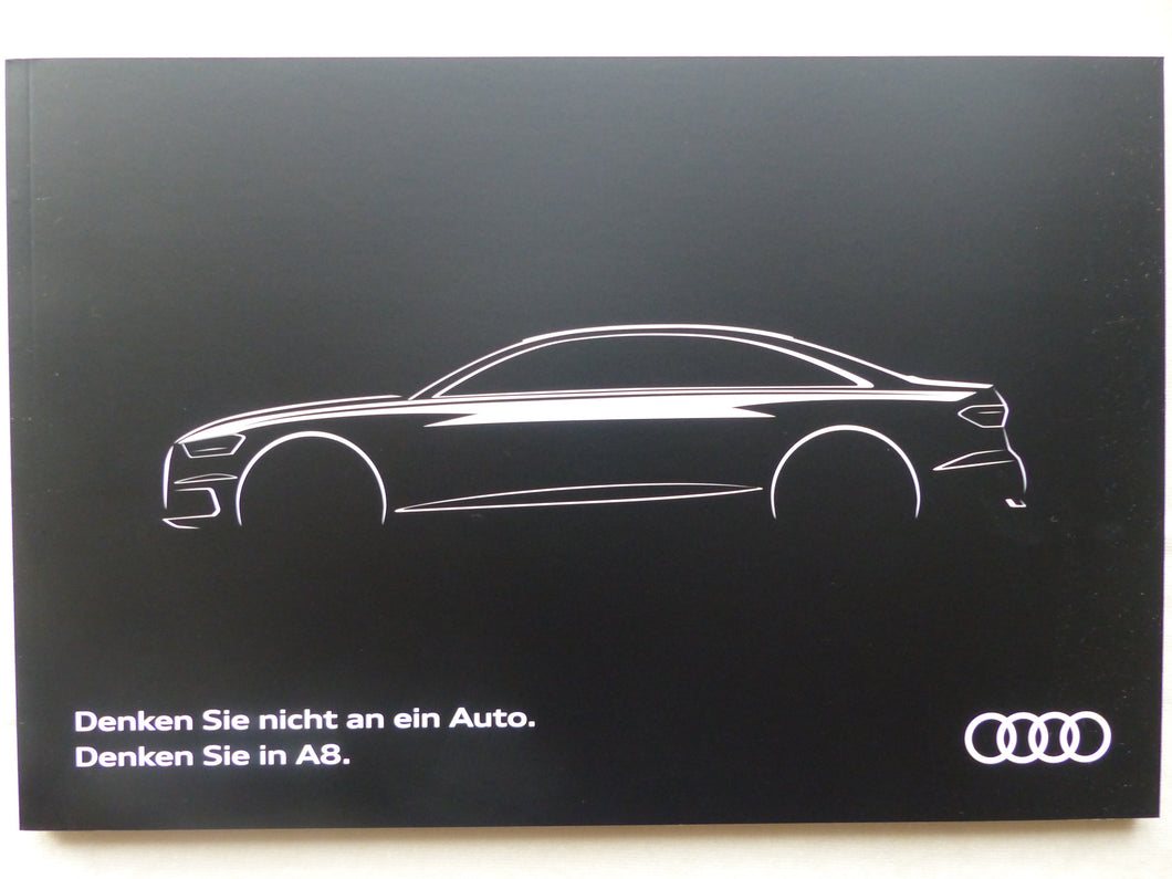 Audi A8 quattro Typ D5 MJ 2018 - Prospekt Brochure 09.2017