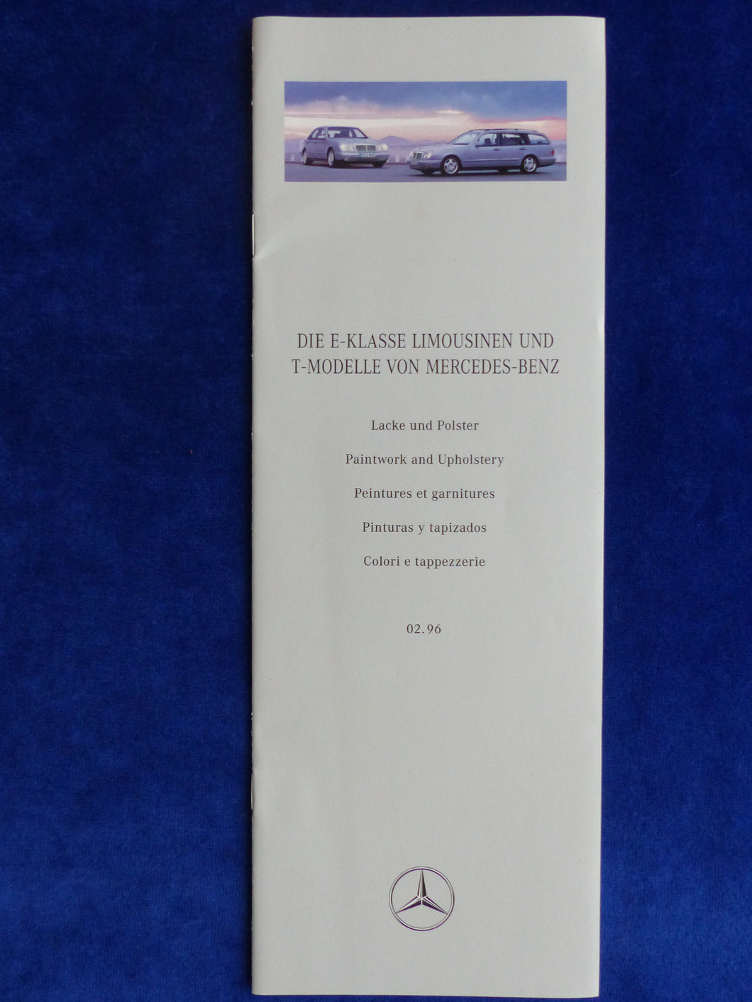 Mercedes-Benz E-Klasse W210 - Lacke und Polster - Prospekt Brochure 02.1996