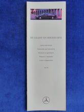 Lade das Bild in den Galerie-Viewer, Mercedes-Benz E-Klasse W124 Lacke &amp; Polster MJ 1995 - Prospekt Brochure 06.1994
