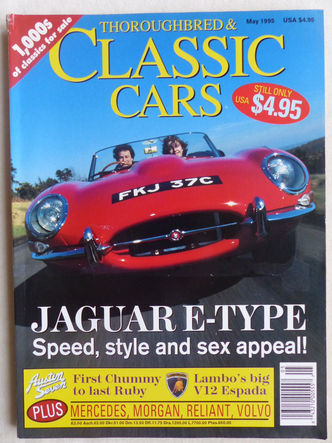 Classic Cars UK-Magazin 05/1995 - Jaguar E-Type Lamborgini Espada Volvo PV544