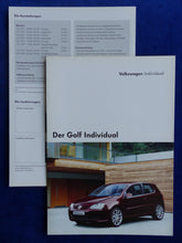 Lade das Bild in den Galerie-Viewer, VW Golf Individual MJ 2006 - Prospekt Brochure + Preise &amp; Ausstattungen 11.2005 - car-brochure
