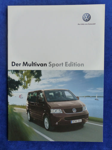 VW Bus T5 Multivan Sport Edition MJ 2006 - Prospekt Brochure 09.2005 - car-brochure