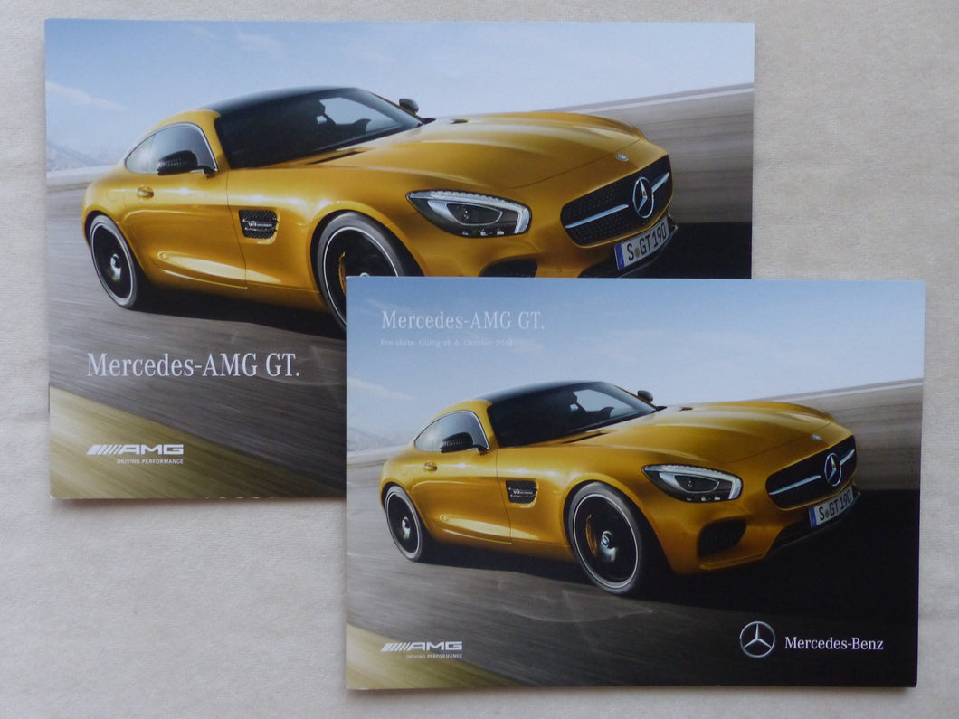 Mercedes-Benz AMG GT S Roadster MJ 2015 - Prospekt Brochure + Preisliste 10.2014