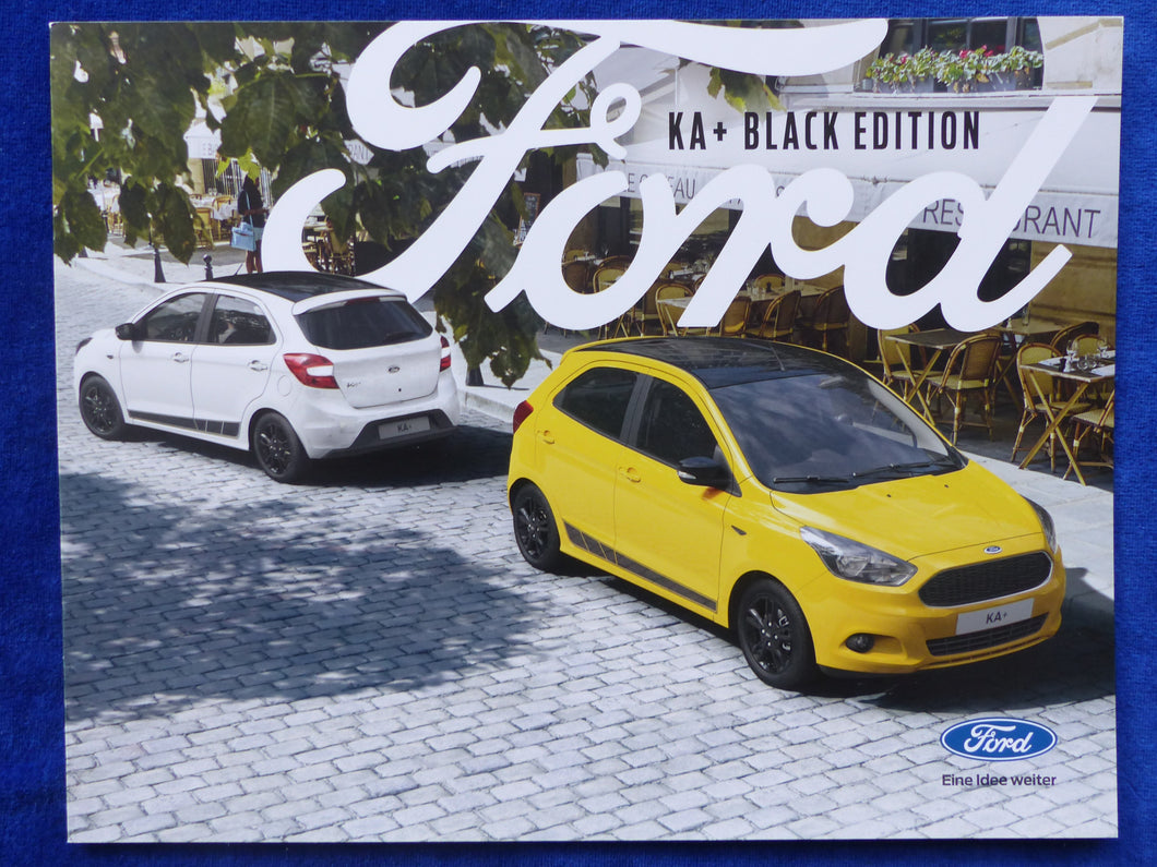 Ford Ka+ Black Edition MJ 2018 - Prospekt Brochure 12.2017