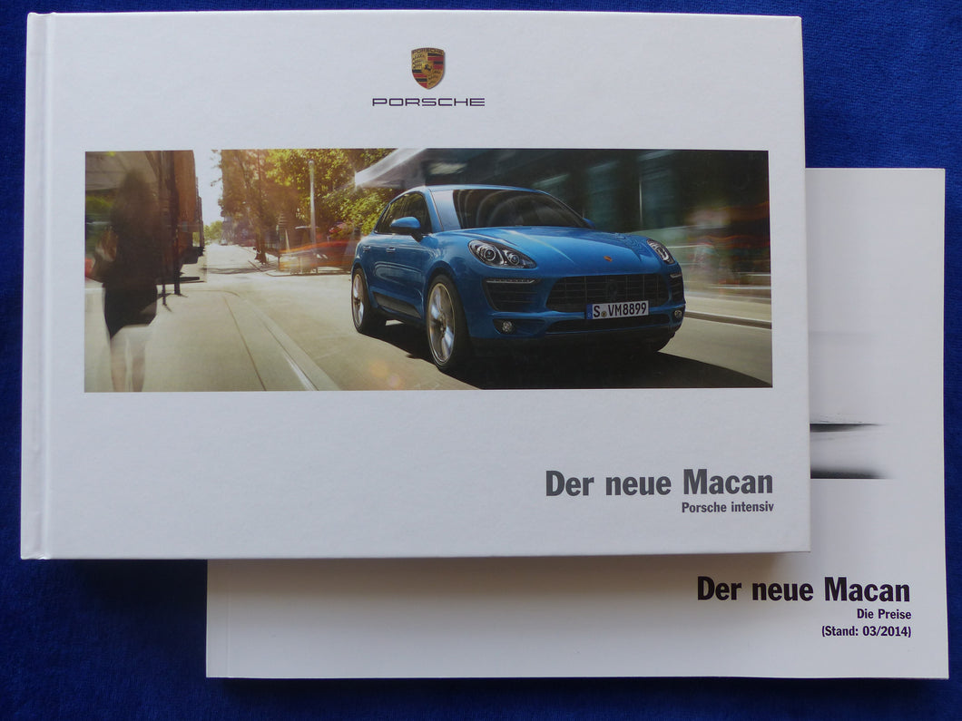 Porsche Macan MJ 2015 - Hardcover Prospekt Brochure + Preisliste 03.2014