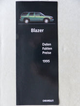 Lade das Bild in den Galerie-Viewer, Chevrolet Blazer - Preisliste MJ 1995 - Prospekt Brochure 05.1995
