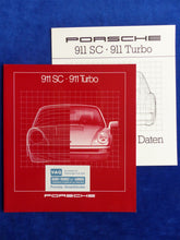 Lade das Bild in den Galerie-Viewer, Porsche 911 SC 911 Turbo G-Modell - Prospekt Brochure + Technische Daten 1981
