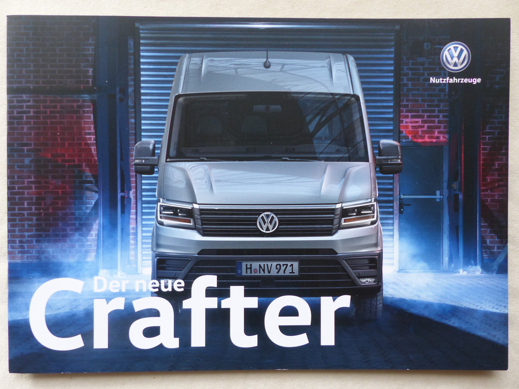 VW Crafter Kastenwagen Pritschenwagen MJ 2017 - Prospekt Brochure 09.2016 - car-brochure